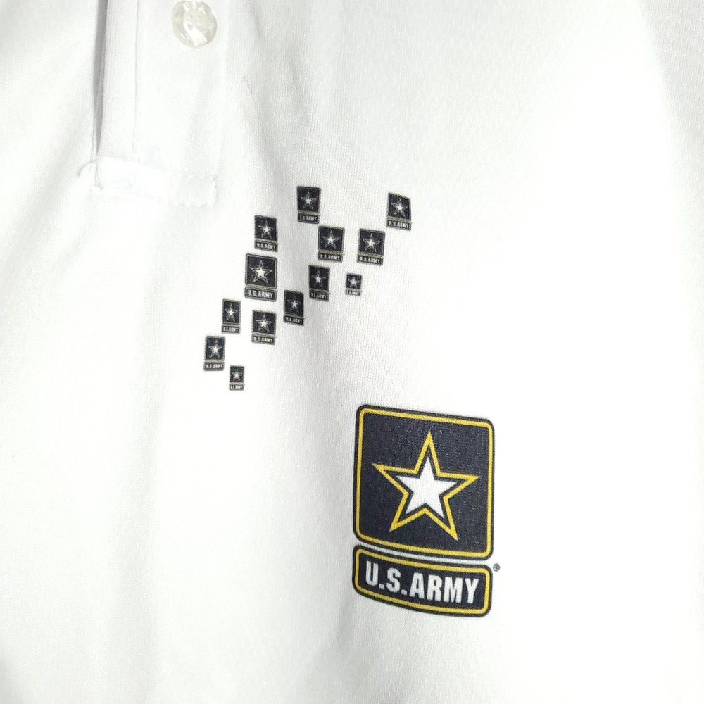 US Army Vintage Polo Shirt Mens XL White Officially Licensed American VTG Logo - Picture 4 of 10